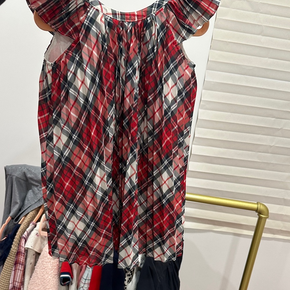 GAP Toddler Red and Black Plaid Dress
